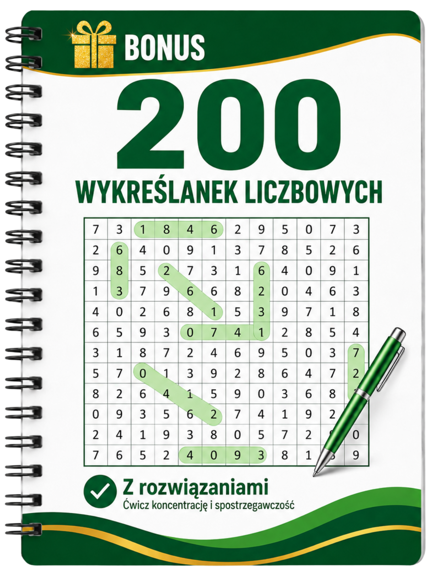 200 wykreślanek liczbowych